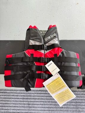 Men’s Red and Black Life Vest